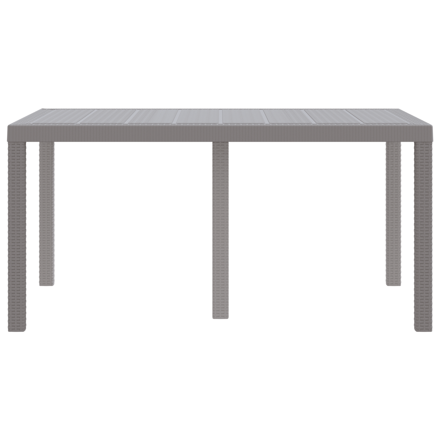 Havebord Lys Grå 150X100X73 Cm Poly Rattan