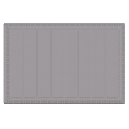 Havebord Lys Grå 150X100X73 Cm Poly Rattan