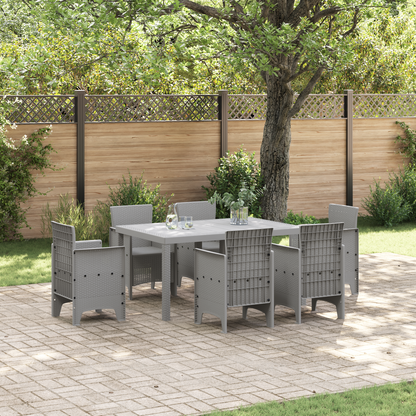 Havebord Lys Grå 150X100X73 Cm Poly Rattan