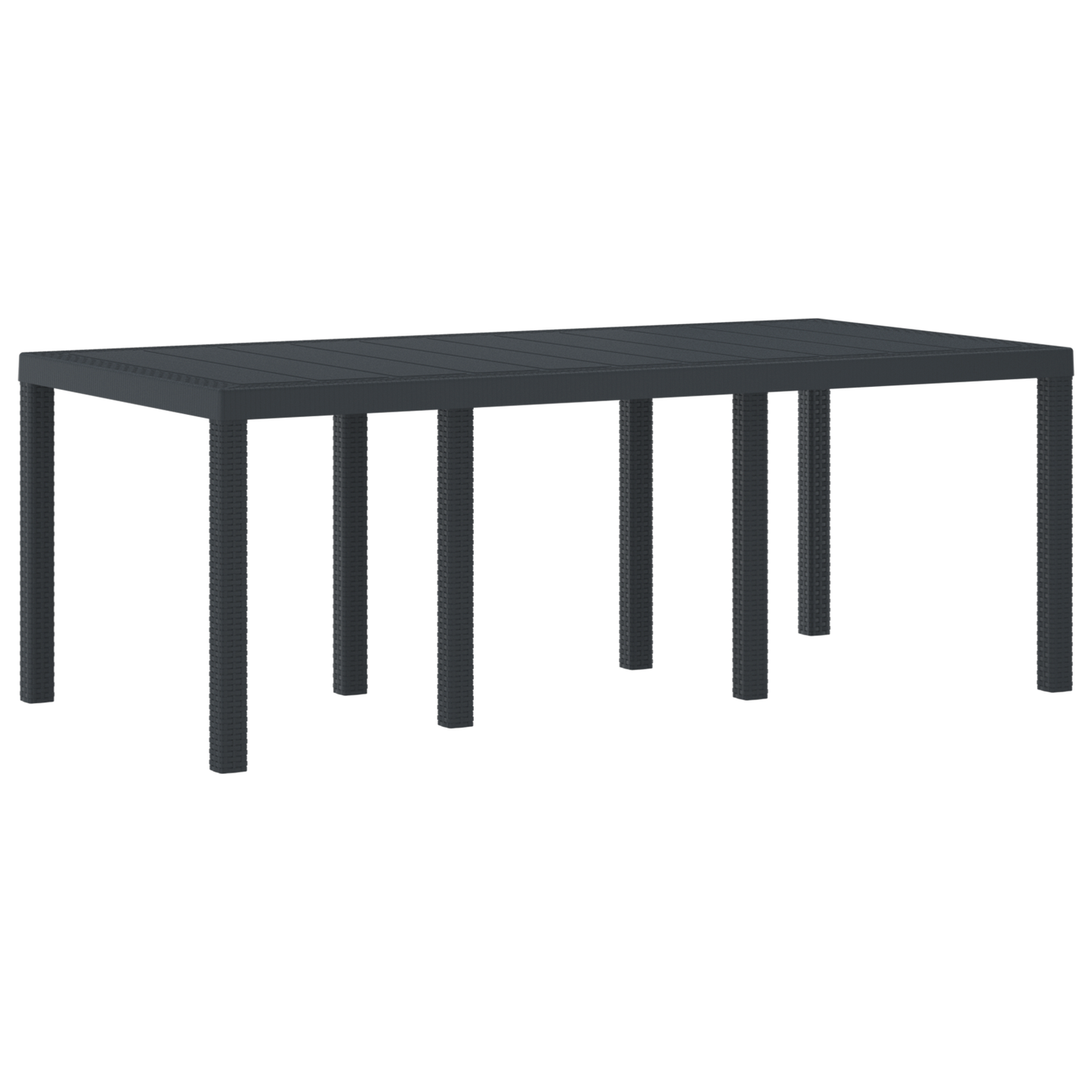 Havebord Antracit 200X100X73 Cm Poly Rattan