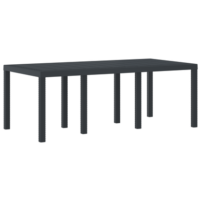 Havebord Antracit 200X100X73 Cm Poly Rattan