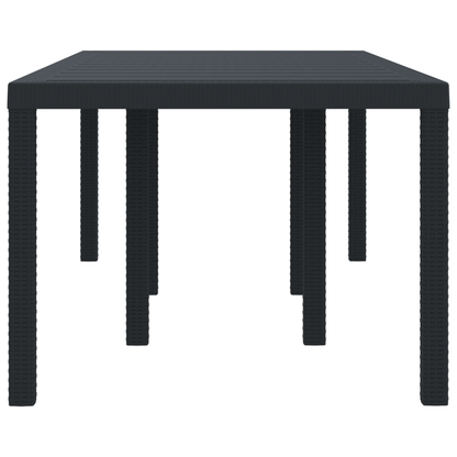 Havebord Antracit 200X100X73 Cm Poly Rattan
