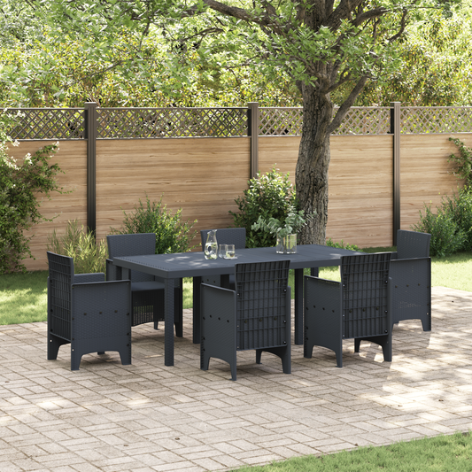 Havebord Antracit 200X100X73 Cm Poly Rattan