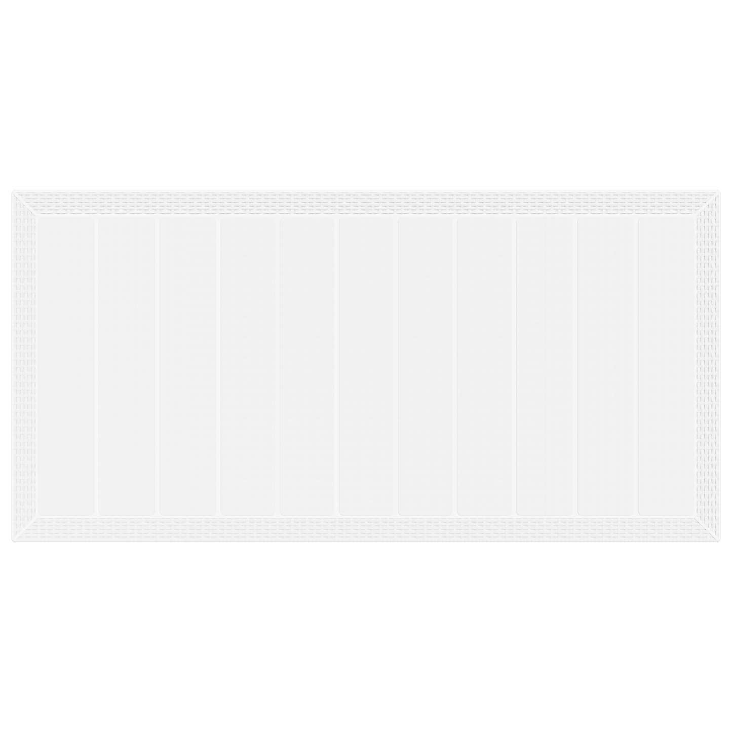 Havebord Hvid 200X100X73 Cm Poly Rattan