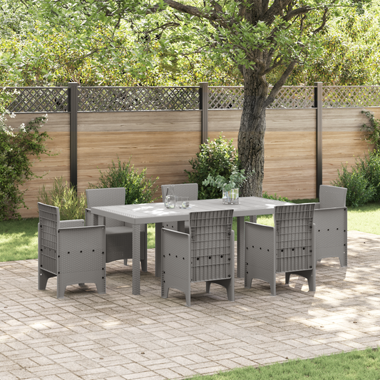 Havebord Lysegrå 200X100X73 Cm Poly Rattan