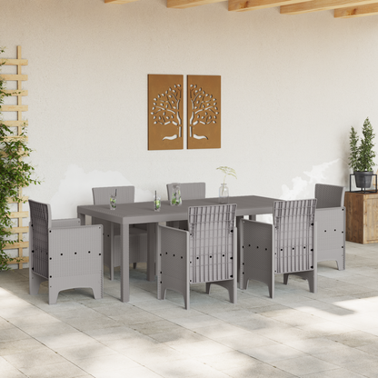 Havebord Lysegrå 200X100X73 Cm Poly Rattan