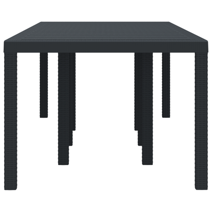 Havebord Antracitgrå 250X100X73 Cm Poly Rattan