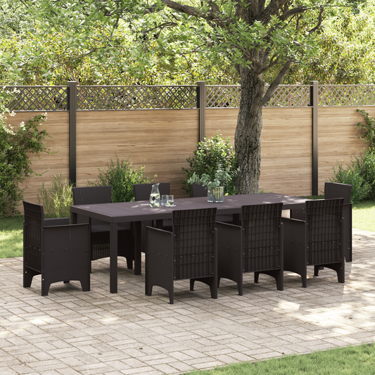 Havetable Brun 250X100X73 Cm Poly Rattan